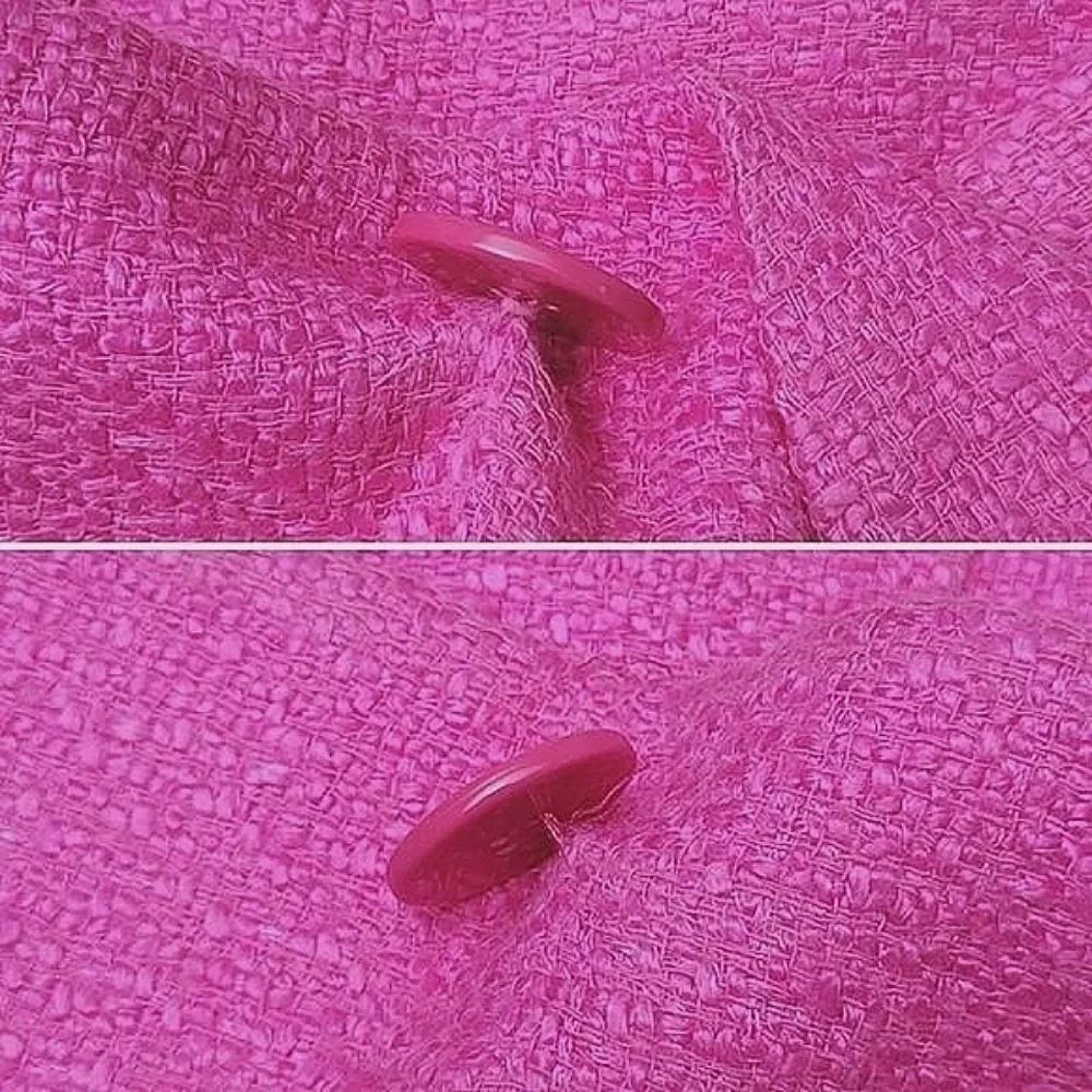 Vtg Y2K Planet fuschia bouclé wide collar blazer jacket - Picture 14 of 16